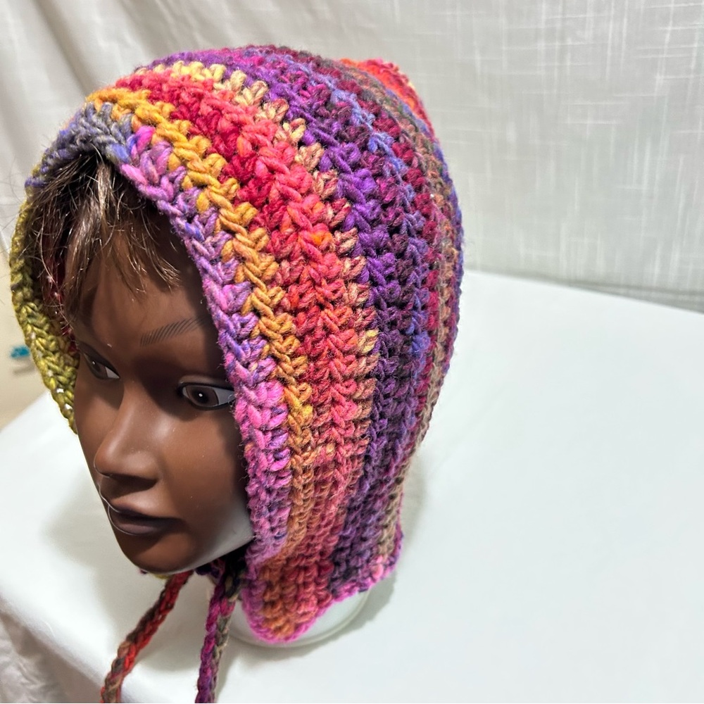 Crochet hood/pixie/hat NWOT